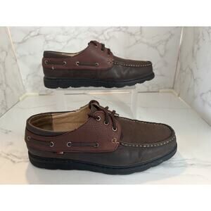 Phat Classic By Phat Farm Size Men's Two-Tone Leather Boat Shoe, Pre-owned, Good